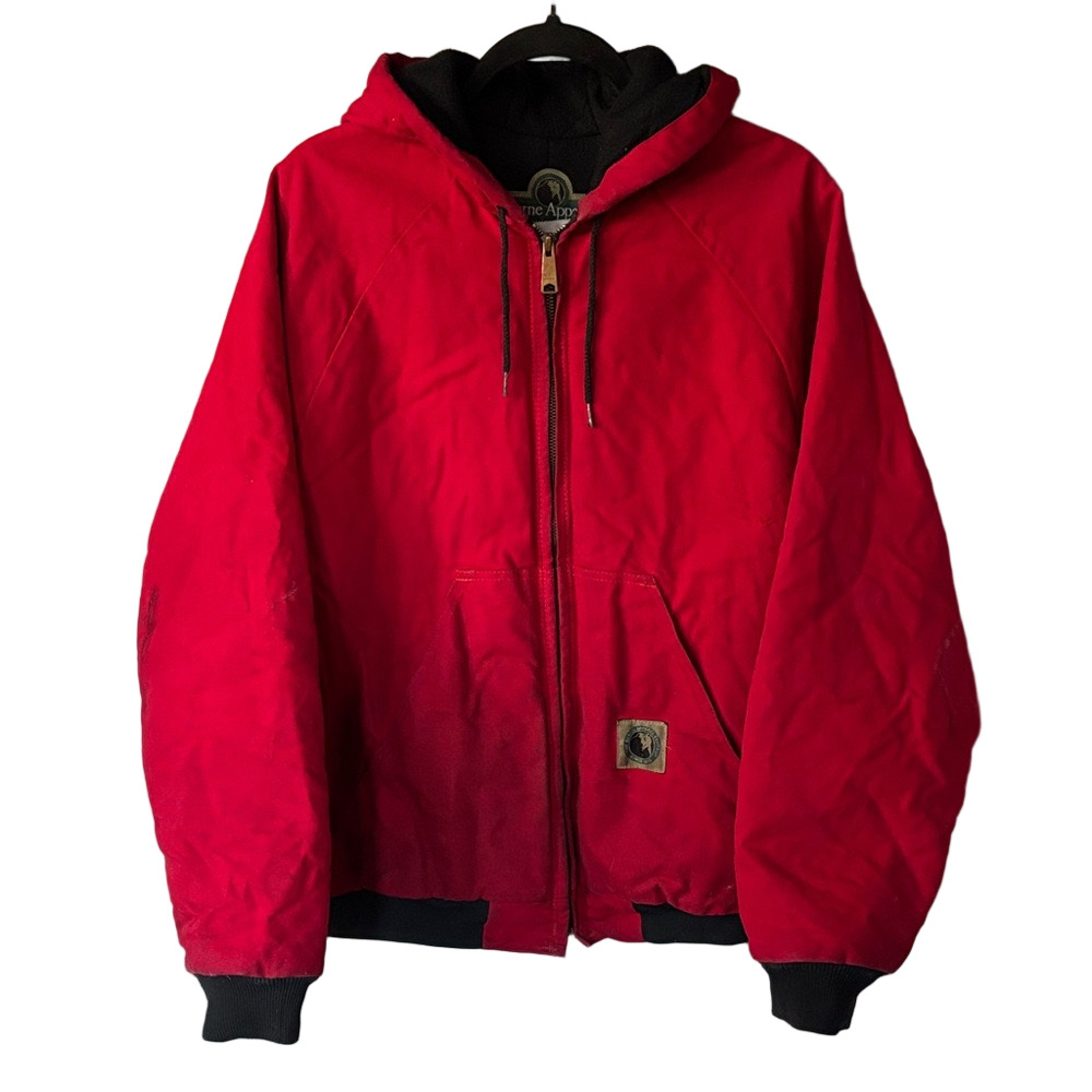 Vintage Berne Apparel Red Canvas Work Bomber Jacket